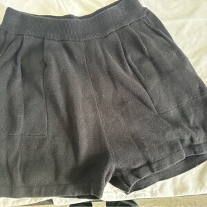 Black sweater shorts